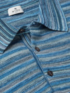 Etro - Striped Cotton Polo Shirt - Blue