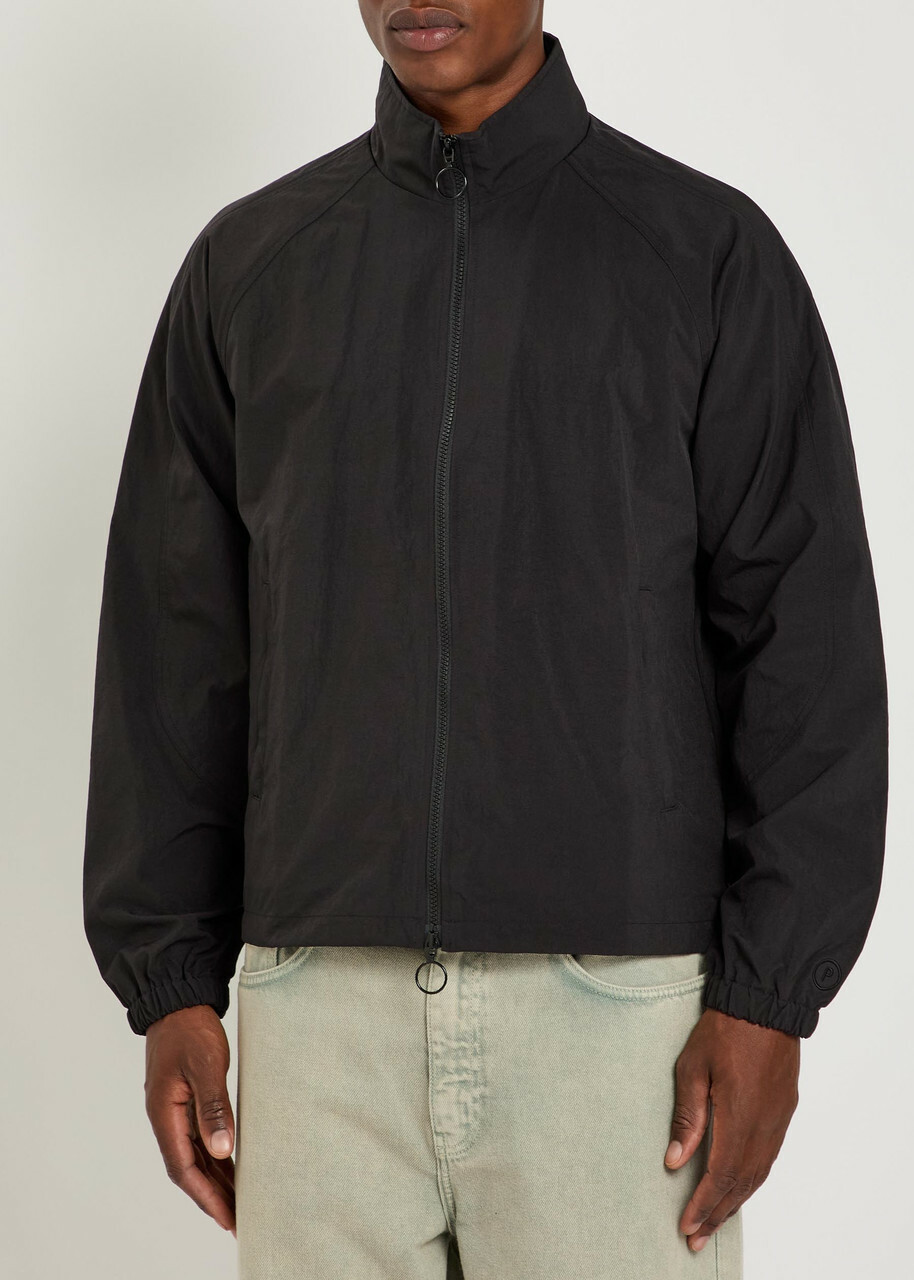 Picante Boxy Nylon Track Jacket Black