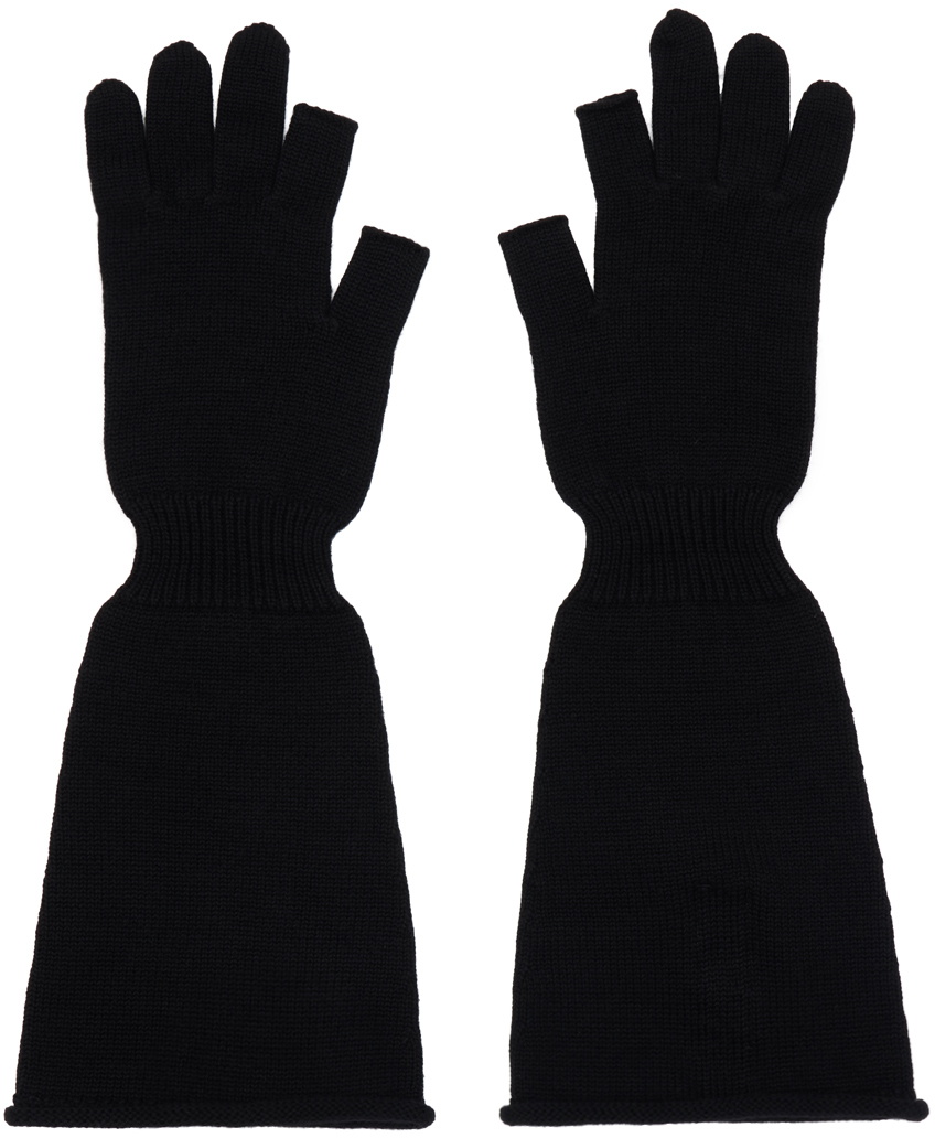 手袋 RICK OWENS FW25 ARM WARMES (RP02E4488 M 08) RICK OWENS - ARM WARMER BLACK – LABSTORE LONDON