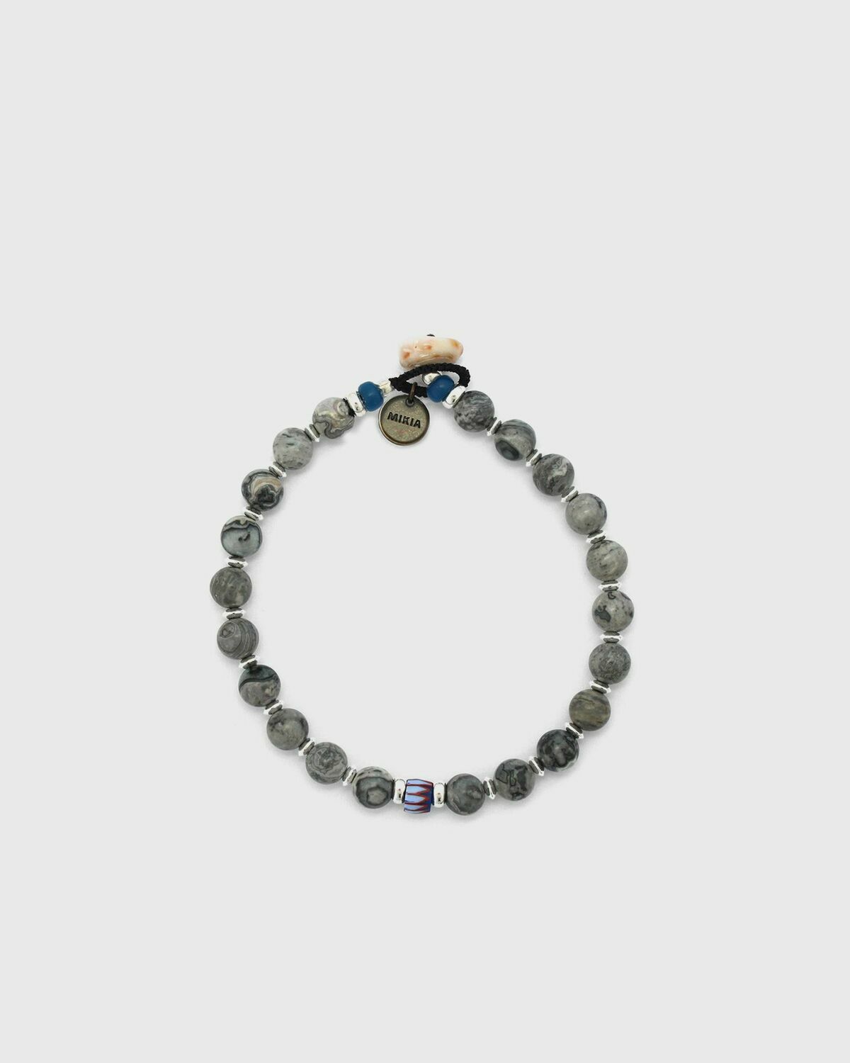 MIKIA Stone bracelet 6mm Grey Mens Jewellery