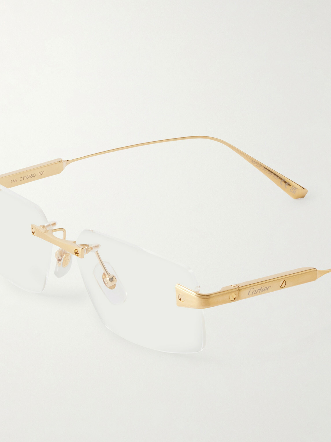 Cartier Eyewear - Santos de Cartier Gold-Tone Titanium Glasses - Gold