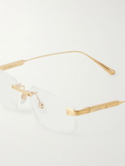 Cartier Eyewear - Santos de Cartier Gold-Tone Titanium Glasses - Gold