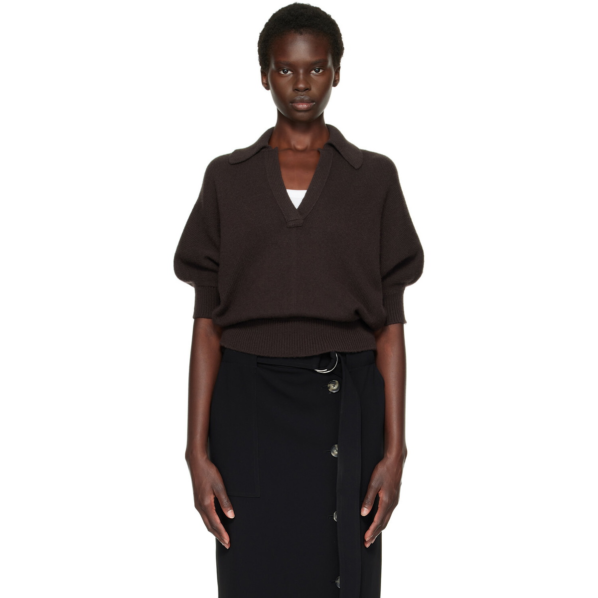 Proenza Schouler Brown Vella Polo