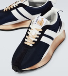 Lanvin - Bumpr suede-paneled mesh sneakers