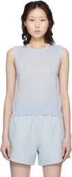 ANINE BING Blue Moni Crop Tank Top