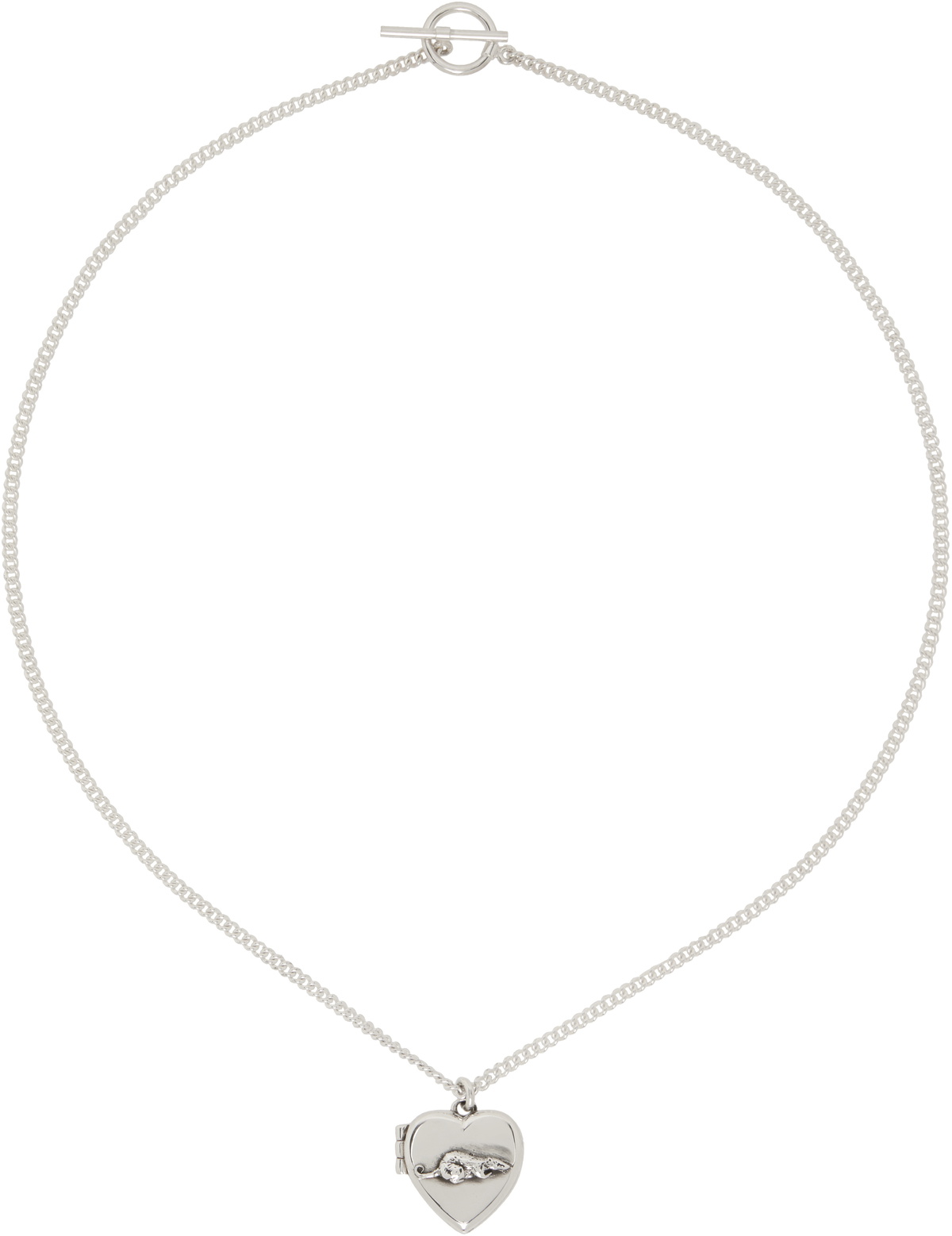 Enfants Riches Deprimes Silver Logo Cross Necklace Enfants