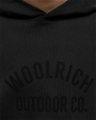 Woolrich Organic Cotton Script Hoodie Black - Mens - Hoodies