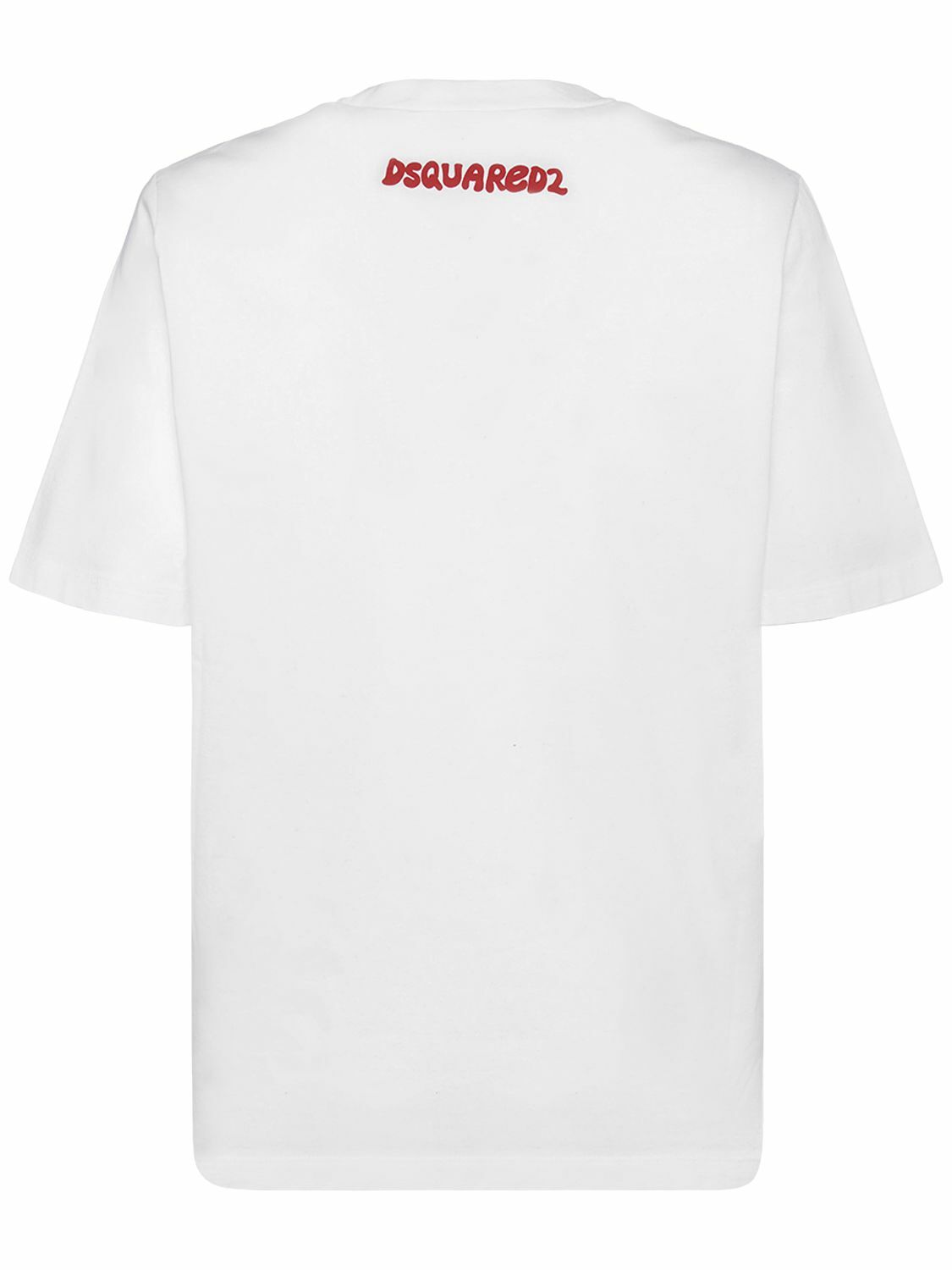 DSQUARED2 - Printed Cotton Jersey T-shirt Dsquared2