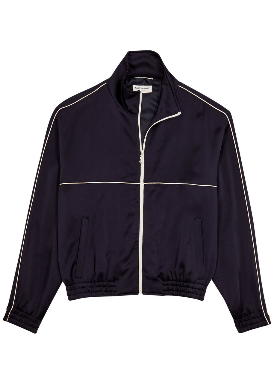 Saint Laurent Jersey Jacket Dark Blue Saint Laurent