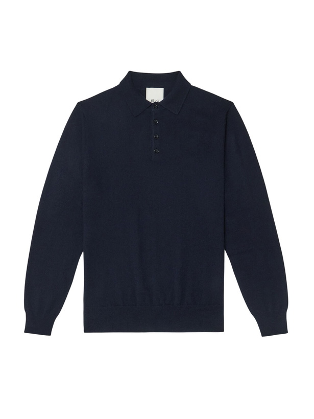 Photo: Allude - Cashmere Polo Shirt - Blue