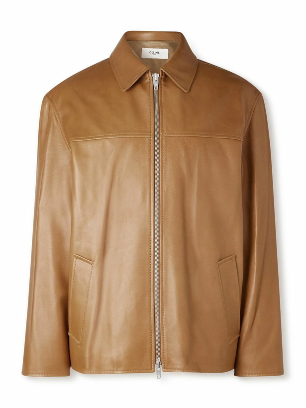 Photo: CELINE - Leather Jacket - Brown