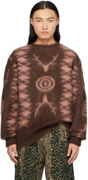 South2 West8 Brown Mohair Sweater