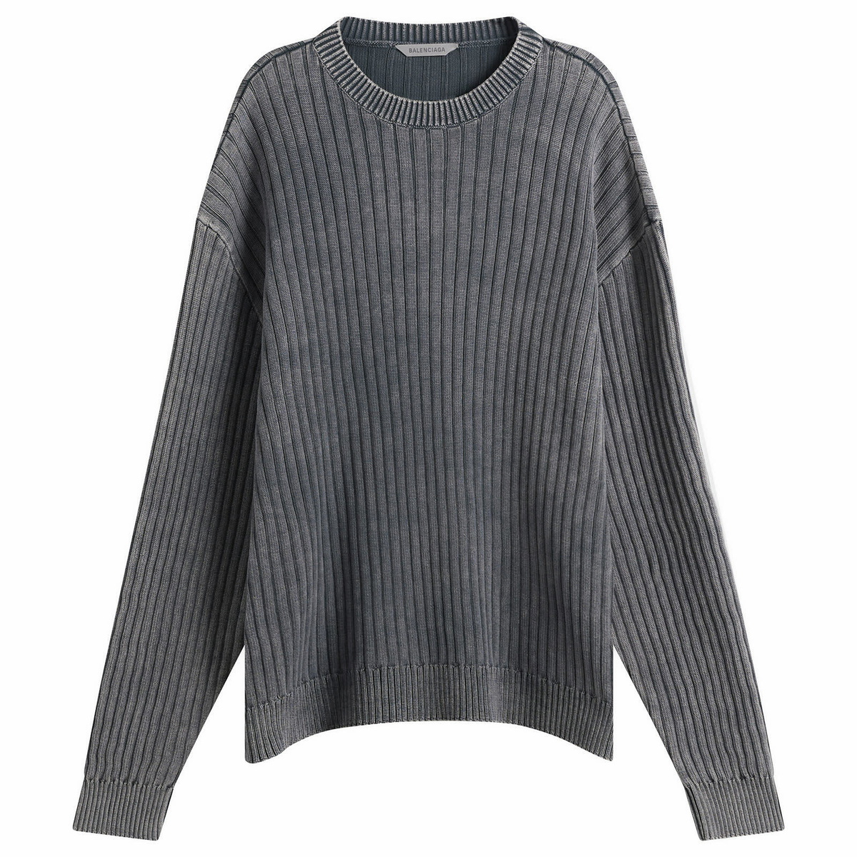 Balenciaga Men's Sweater with Logo in Light Blue