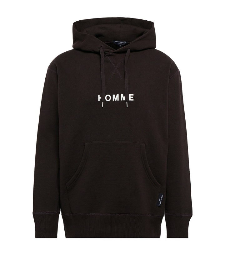 Photo: Comme des Garcons Homme - Logo cotton jersey hoodie