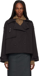 Proenza Schouler Black Proenza Schouler White Label Yasmin Cropped Trench Coat