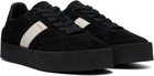Hugo Black Suede Side Stripe Sneakers