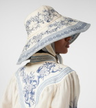 Alémais Villa Romantica printed linen sun hat