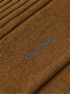 TOM FORD - Ribbed Cotton Socks - Brown