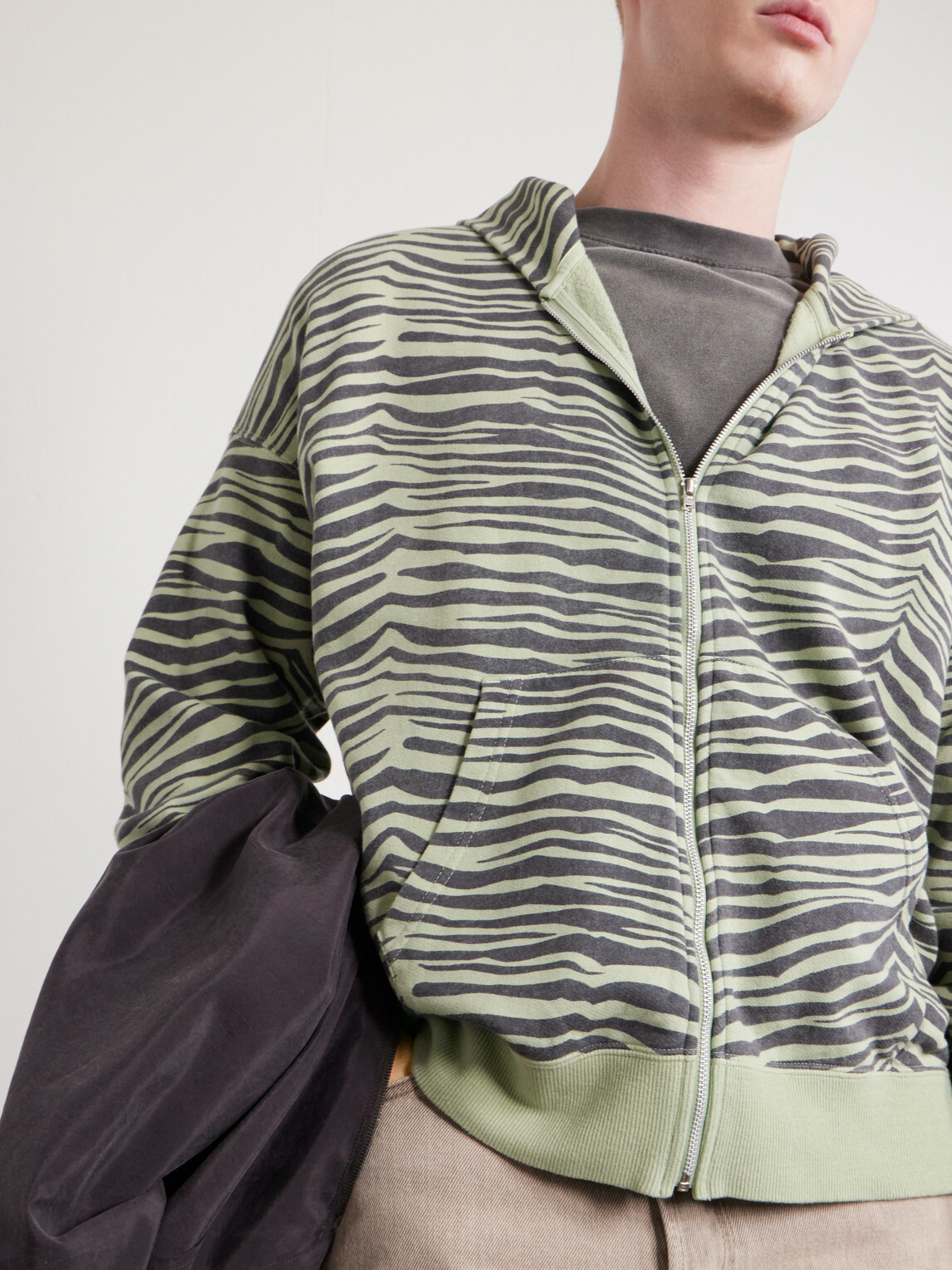 Visvim - Jumbo Printed Cotton Zip-Up Hoodie - Green