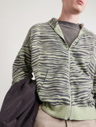 Visvim - Jumbo Printed Cotton Zip-Up Hoodie - Green