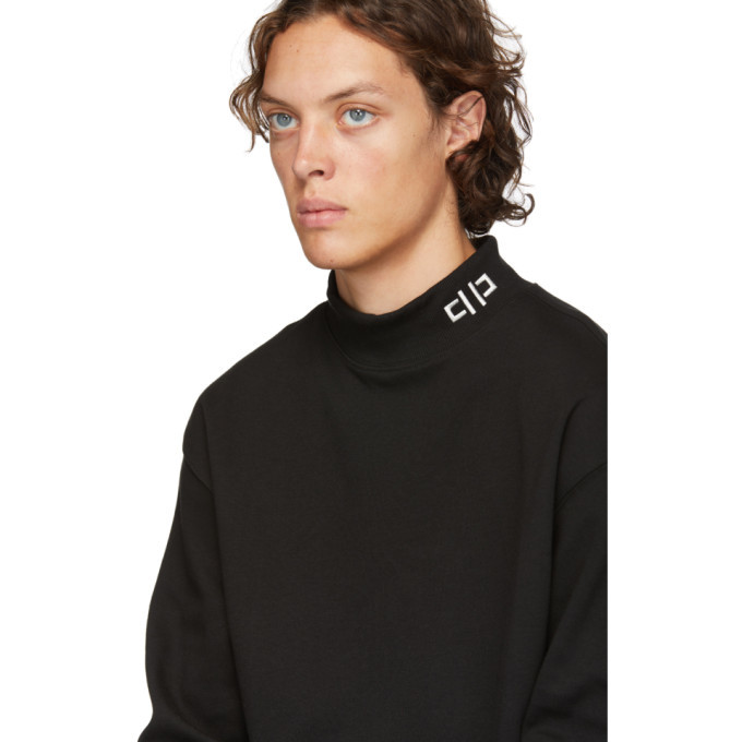 D by D Black Middle Collar Turtleneck