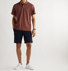 Theory - Contrast-Tipped Mélange Pima Cotton-Blend Piqué Polo Shirt - Red