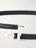 Our Legacy - 2cm Embellished Leather Belt - Black