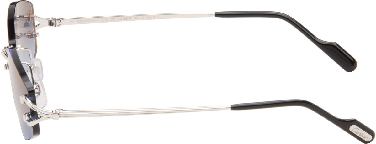 Cartier Silver Classic C Motif Sunglasses