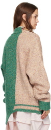 Vivienne Westwood Beige & Green Half & Half Sweater