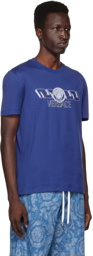 Versace Blue 'La Greca' T-Shirt