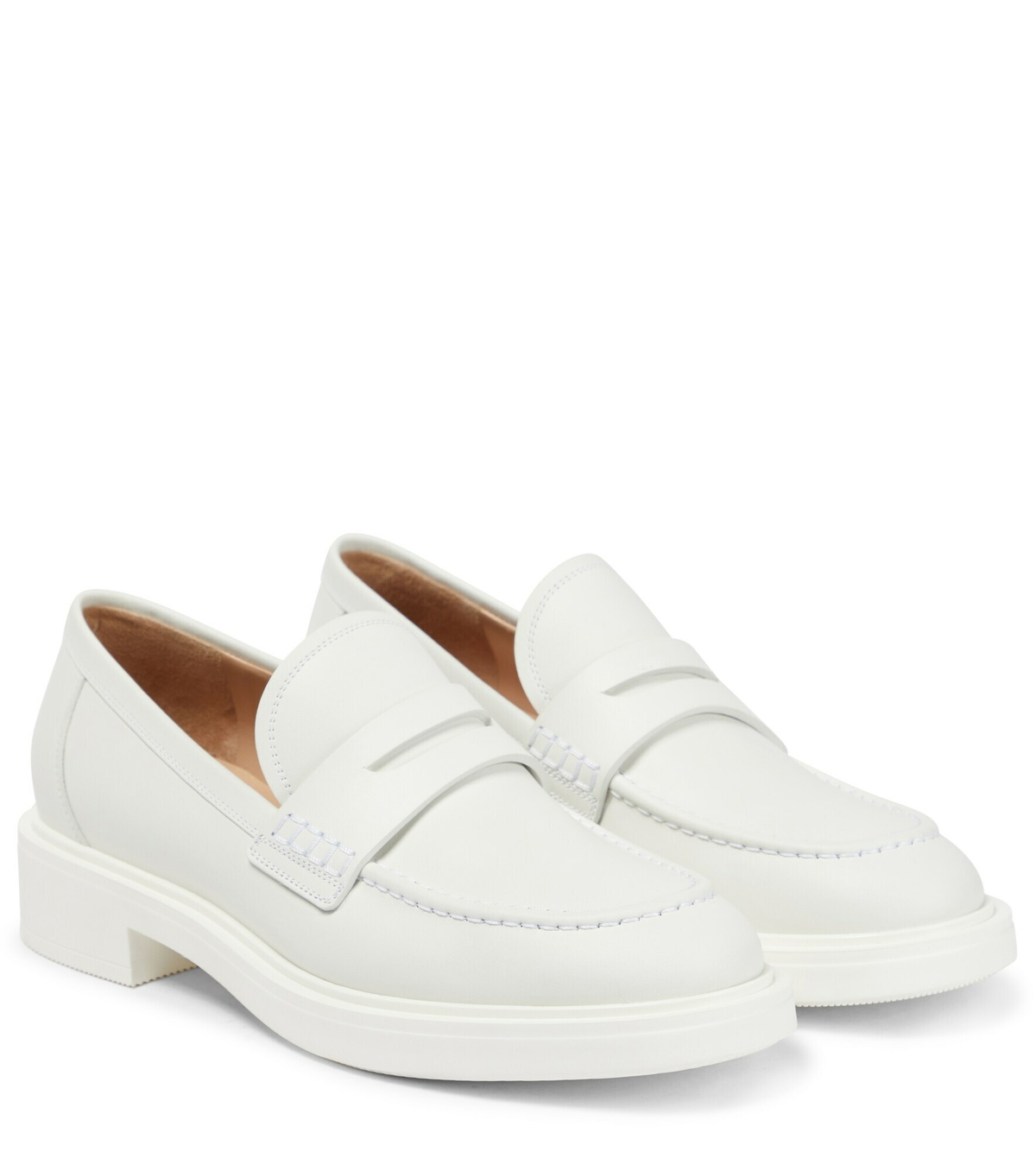 gianvito rossi leather loafers