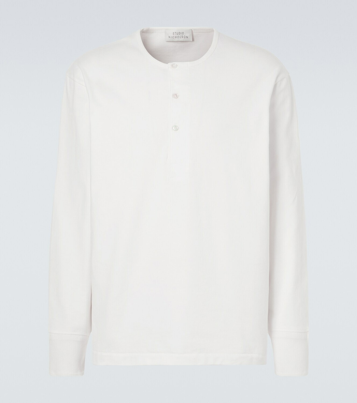 Studio Nicholson Kuyto cotton jersey Henley shirt