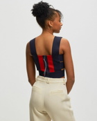 Tommy Jeans Tommy X Aries Engineered Knit Flag Top Blue/Red - Womens - Tops & Tanks