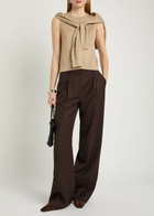 Anine Bing Moni Wool and Cashmere-blend Tank Taupe