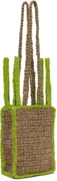Serapis SSENSE Exclusive Beige & Green Bag