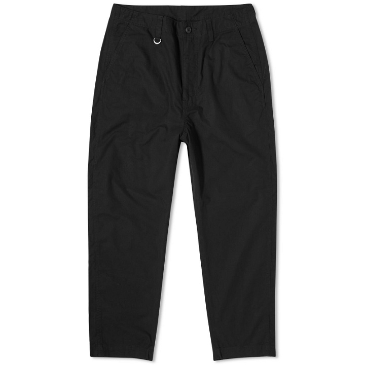 Photo: Uniform Experiment Men's Ripstop Tapered Utility Pants in Black