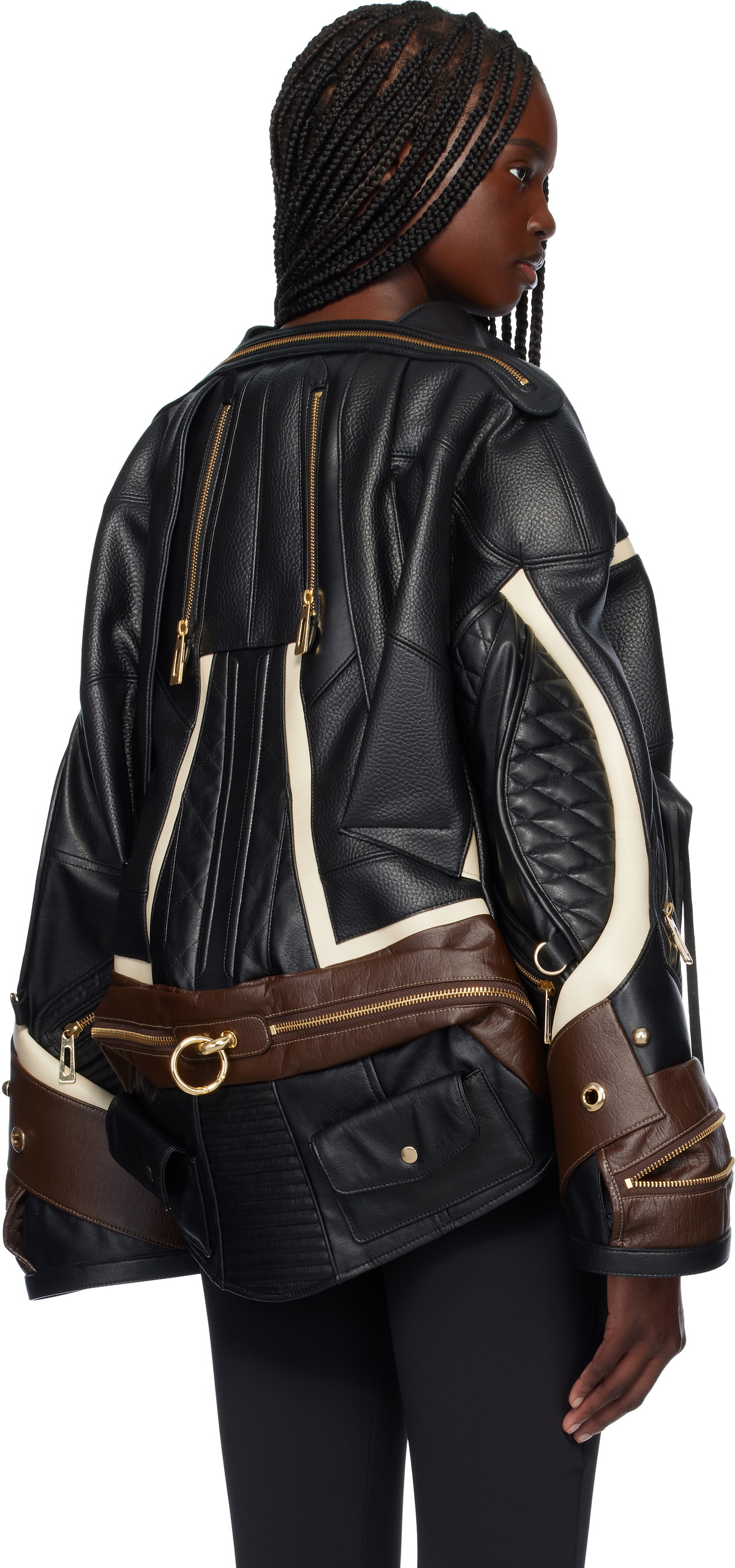 Junya Watanabe Black Komine Protector Faux-Leather Jacket
