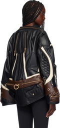 Junya Watanabe Black Komine Protector Faux-Leather Jacket