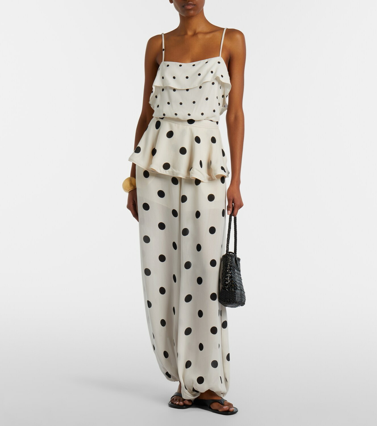 Adriana Degreas Polka-dot crop top