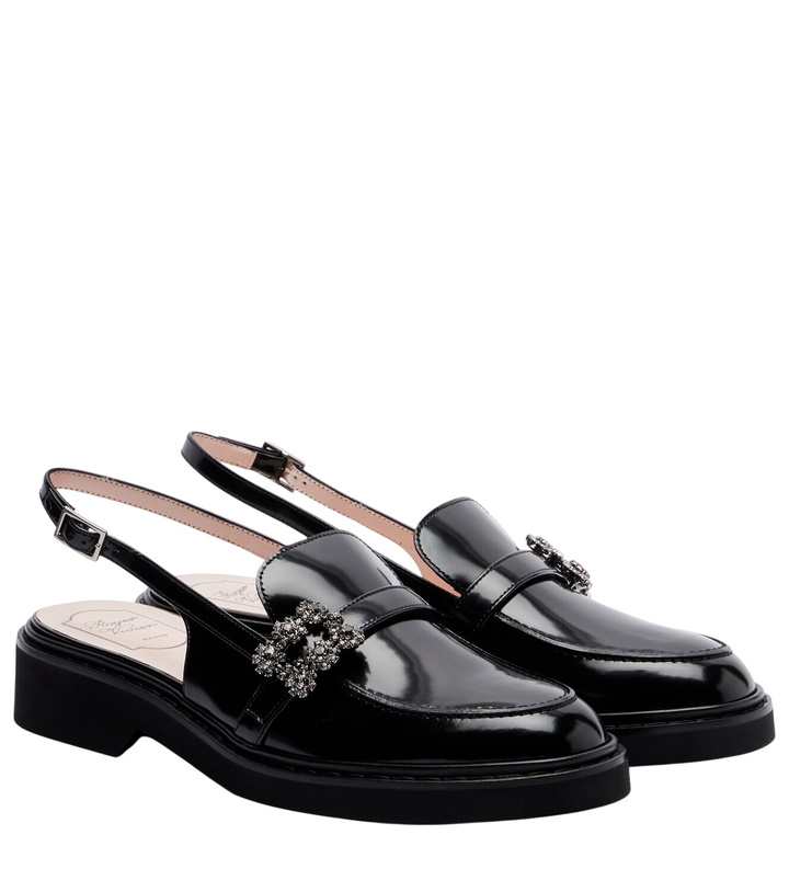 Photo: Roger Vivier Viv' Rangers leather slingback loafers