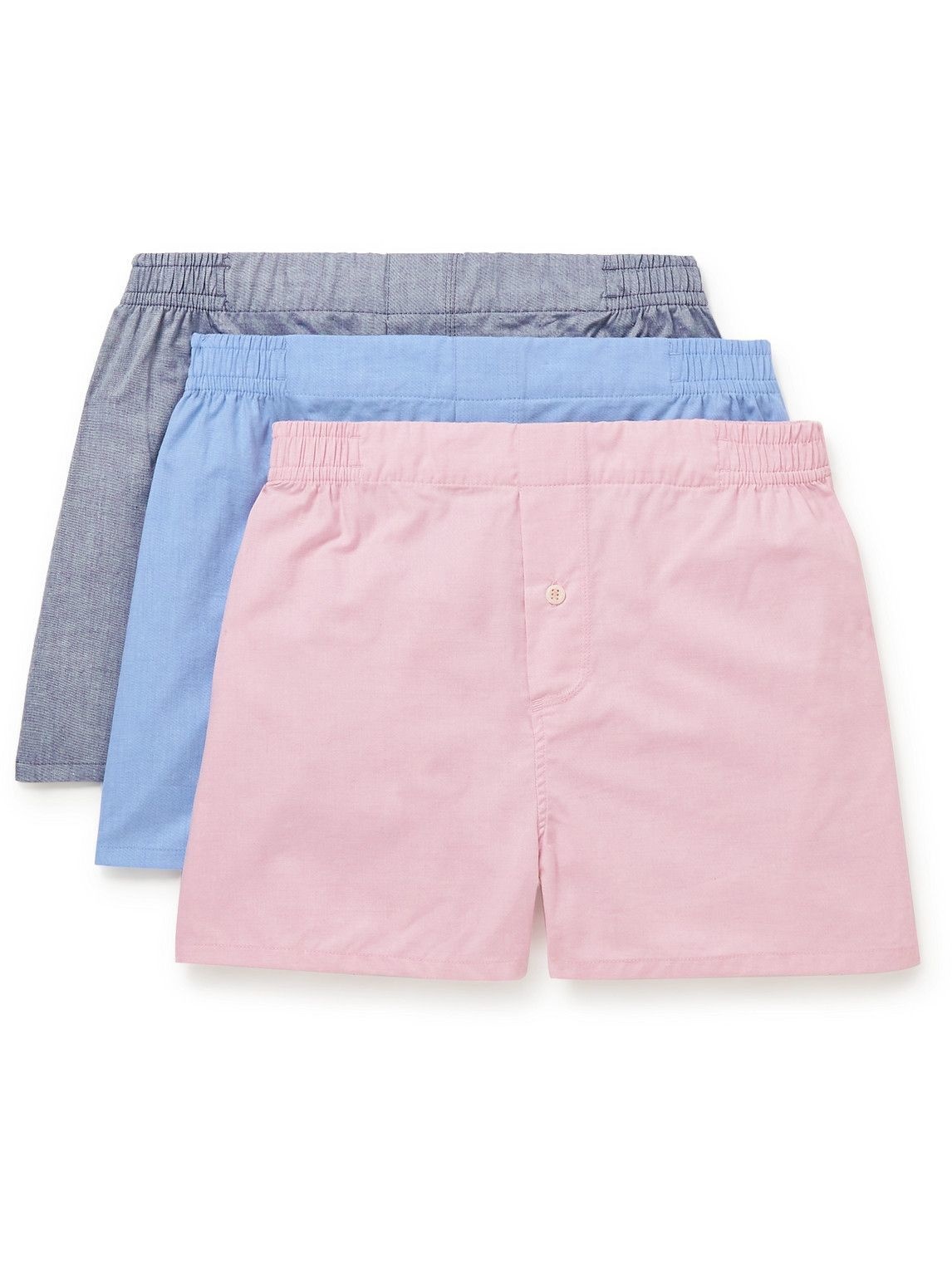 Hamilton And Hare - Three-Pack Cotton and Cashmere-Blend Boxer Shorts -  Multi Hamilton and Hare