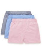 Hamilton And Hare - Three-Pack Cotton and Cashmere-Blend Boxer Shorts - Multi