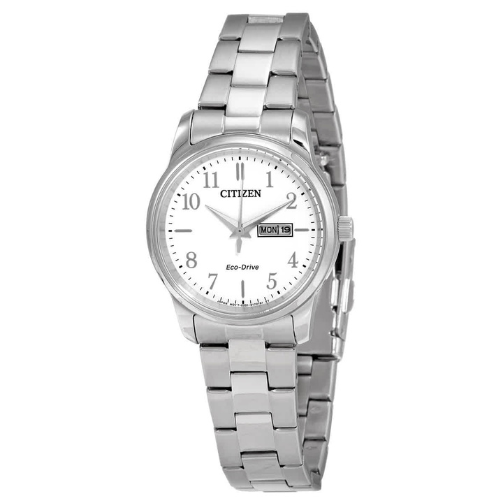 Photo: Citizen Eco-Drive White Dial Ladies Watch EW3261-57A