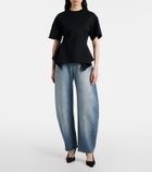 Alaïa Peplum cotton jersey T-shirt