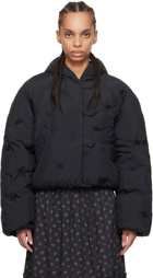 GANNI Black Short Tech Down Jacket