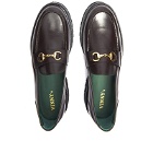 VINNY'S Men's Le Club Horsebit Snaffle Loafer in Brown Crust Leather