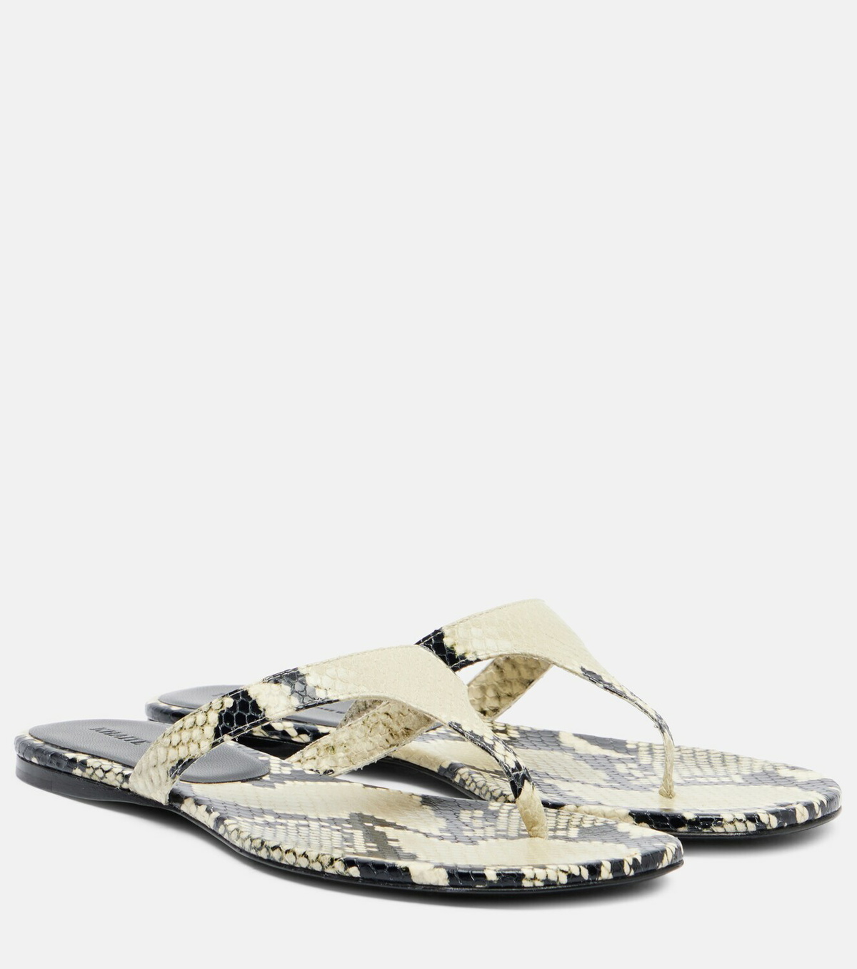 Khaite Archer snake-effect leather thong sandals