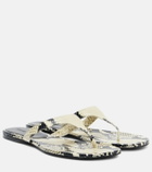Khaite Archer snake-effect leather thong sandals