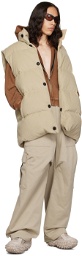 We11done Beige Quilted Down Vest