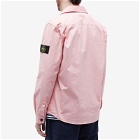Stone Island Men's Supima Cotton Twill Stretch-TC Button Overshirt in Pink